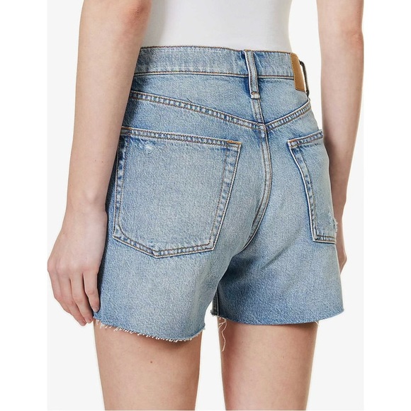 rag & bone Vintage Cut Off High Rise Shorts in Light Blue Wash - Size 26 - Picture 9 of 10